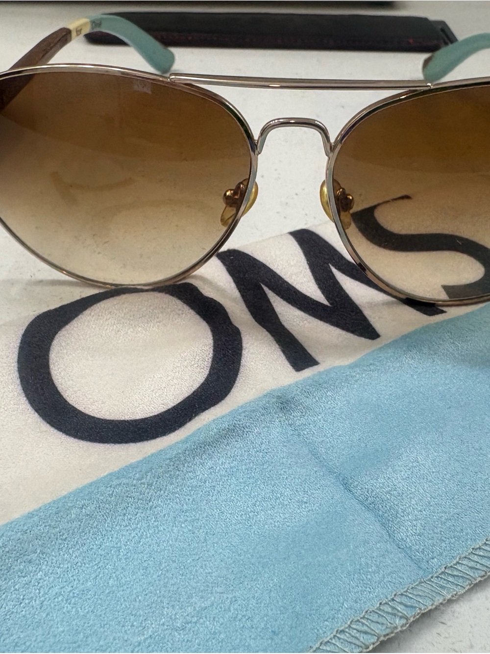 TOMS Aviator-Style Men's Sunglasses in Brown Gradient